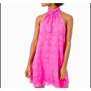 Lilly Pulitzer Kristine Dress Pink Tango Dream Sleeveless Size Large